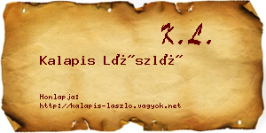 Kalapis László névjegykártya