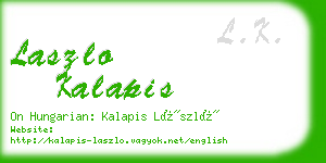 laszlo kalapis business card